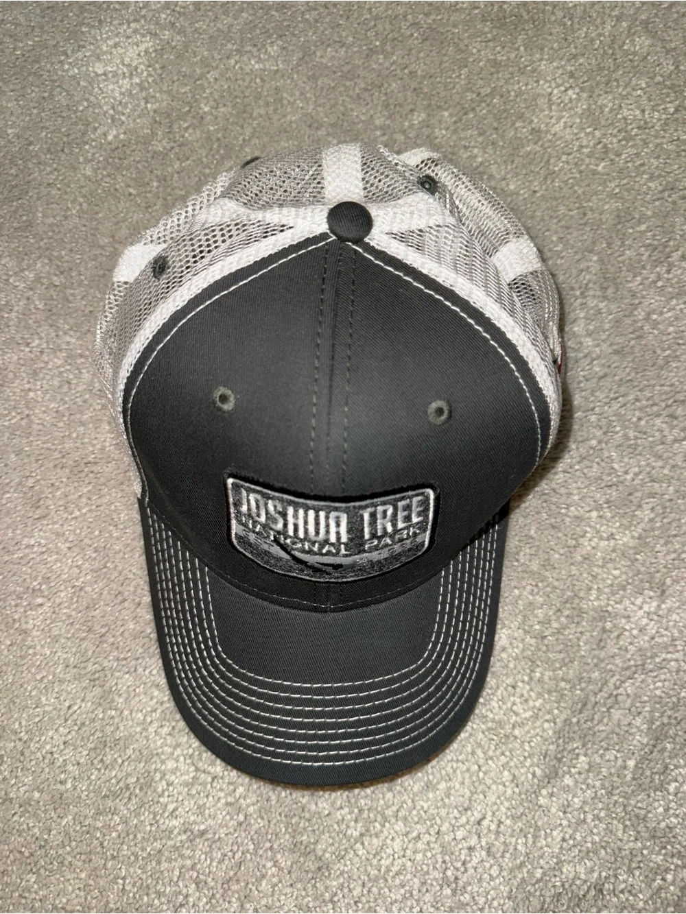 Ouray Sportswear Black and White Joshua Tree National Park Trucker Hat